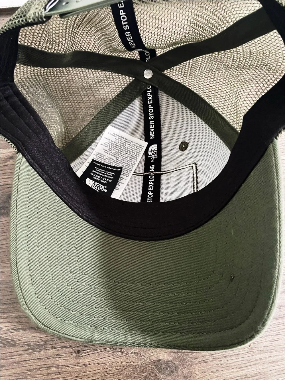 The North Face Olive Green Logo Trucker Hat